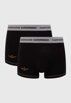Aeronautica Militare boxeri 2-pack barbati, culoarea negru, AM1UBX004 imagine