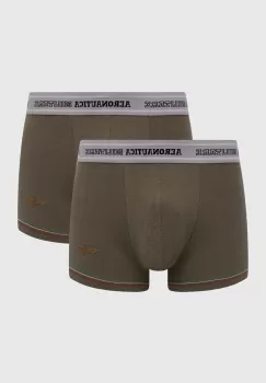 Aeronautica Militare boxeri 2-pack barbati, culoarea verde, AM1UBX003 imagine