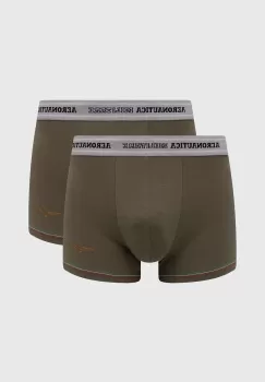 Aeronautica Militare boxeri 2-pack barbati, culoarea verde, AM1UBX004 imagine