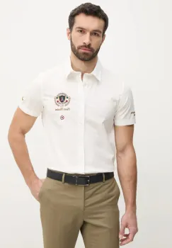 Aeronautica Militare camasa barbati, culoarea bej, cu guler clasic, regular, CA1285CT3288 imagine