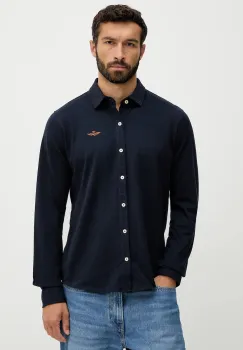 Aeronautica Militare camasa culoarea bleumarin, cu guler clasic, regular, CA1265UP00342 imagine