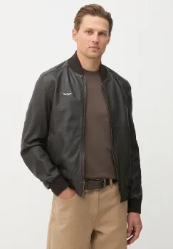 Aeronautica Militare geaca bomber de piele imagine