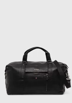 Aeronautica Militare geanta de piele culoarea negru imagine