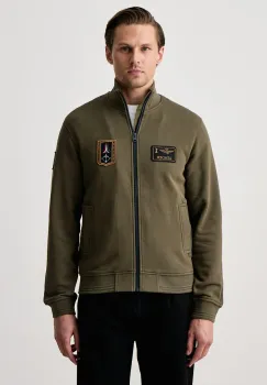 Aeronautica Militare  hanorac cu fermoar pentru barbati din bumbac imagine