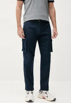 Aeronautica Militare pantaloni culoarea bleumarin, drept, PA1658CT3511 imagine