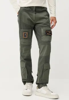 Aeronautica Militare pantaloni culoarea verde, cu fason cargo, PA1664UCT04241 imagine