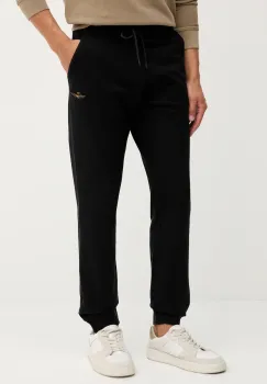 Aeronautica Militare pantaloni de trening culoarea negru, uni, PF1008UF00662 imagine
