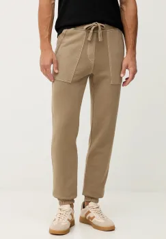 Aeronautica Militare pantaloni de trening din bumbac culoarea bej, uni, PF1003UF00665 imagine