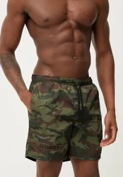 Aeronautica Militare pantaloni scurti de baie culoarea verde, BW227CT3540 imagine