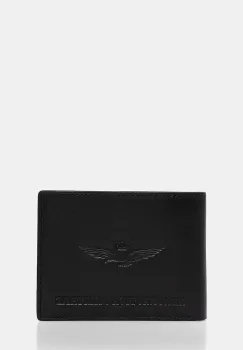 Aeronautica Militare portofel de piele culoarea negru, AM241 imagine