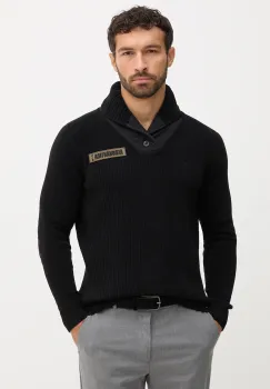 Aeronautica Militare pulover de bumbac culoarea negru, MA1574UL00539 imagine