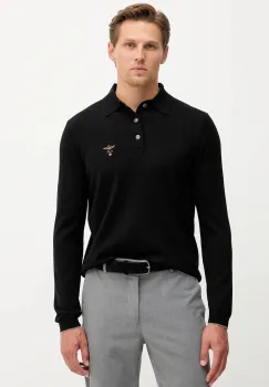 Aeronautica Militare pulover de lana culoarea negru, light, MA1607UL00415 imagine