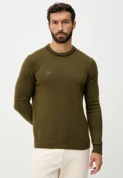 Aeronautica Militare pulover de lana culoarea verde, MA1608UL00924 imagine