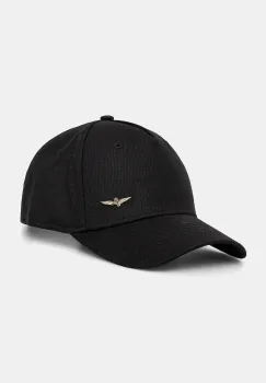 Aeronautica Militare sapca de baseball din bumbac culoarea negru, HA1122UCT02848 imagine