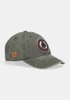 Aeronautica Militare sapca de baseball din bumbac culoarea verde, cu imprimeu, HA1211CT2476 imagine