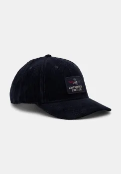 Aeronautica Militare sapca de baseball din catifea culoarea bleumarin, HA1231UCT04238 imagine
