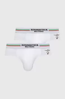 Aeronautica Militare Slip (2-pack) barbati, culoarea alb imagine