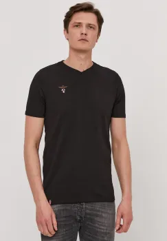 Aeronautica Militare Tricou barbati, culoarea negru, material neted imagine