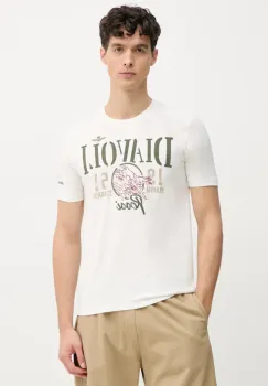 Aeronautica Militare tricou din bumbac barbati, culoarea alb, cu imprimeu, TS2422J686 imagine