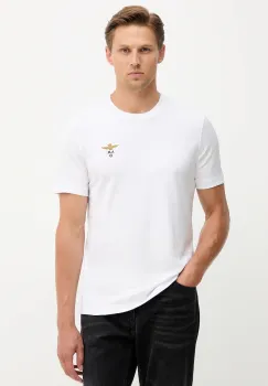 Aeronautica Militare tricou din bumbac culoarea alb, cu imprimeu, TS1580UJ00372 imagine