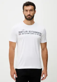 Aeronautica Militare tricou din bumbac culoarea alb, cu imprimeu, TS1942UJ00538 imagine