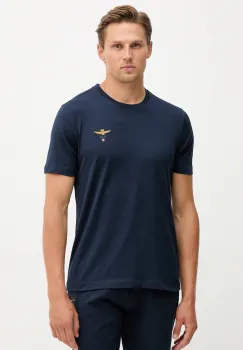 Aeronautica Militare tricou din bumbac culoarea bleumarin, cu imprimeu, TS1580UJ00372 imagine