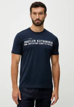 Aeronautica Militare tricou din bumbac culoarea bleumarin, cu imprimeu, TS1942UJ00538 imagine