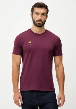 Aeronautica Militare tricou din bumbac culoarea bordo, cu imprimeu, TS1580UJ00372 imagine
