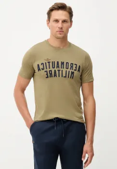 Aeronautica Militare tricou din bumbac culoarea verde, cu imprimeu, TS2478UJ00641 imagine