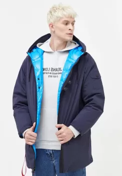 After Label geaca de puf barbati, culoarea albastru marin, de iarna imagine