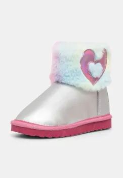 Agatha Ruiz de la Prada cizme de iarna copii culoarea argintiu, 241988 imagine