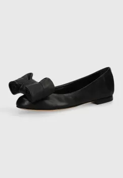 AGL balerini de piele Milly Ribbon culoarea negru, D544029PCSOFTY0000 imagine