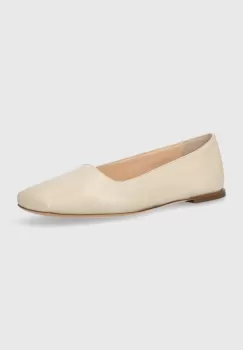 AGL balerini de piele RINA culoarea bej, D550001PCSOFTY0119 imagine