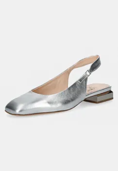 AGL pantofi de piele Angie L Sling B culoarea argintiu, cu toc drept, cu toc deschis, D557006PCKB135G279 imagine