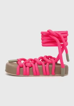 AGL sandale Jane Laces femei, culoarea roz, cu platforma, D685010PGKE762G299 imagine