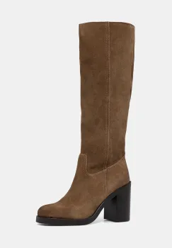 Aldo cizme din piele intoarsa AGRAEWEN culoarea maro, cu toc drept, 14115059 imagine