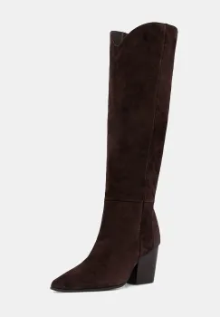 Aldo cizme din piele intoarsa KAELY culoarea maro, cu toc drept, 14100200 imagine