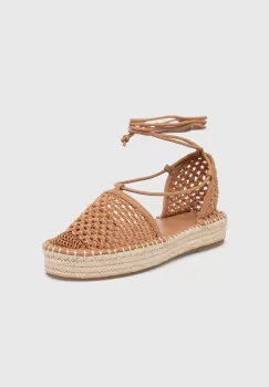 Aldo espadrile Picot culoarea maro, cu platforma, 13741689.Picot imagine