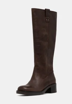 Aldo ghete de piele CURCULIOS culoarea maro, cu toc drept, 14114968 imagine