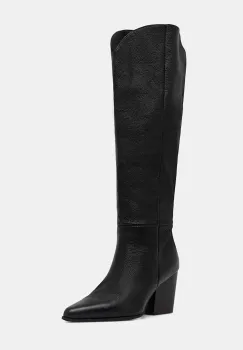 Aldo ghete de piele KAELY culoarea negru, cu toc drept, 14100202 imagine