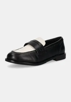 Aldo mocasini de piele ADIBAEN femei, culoarea negru, cu toc plat, 13838591 ADIBAEN imagine