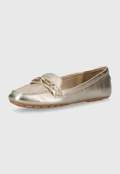Aldo mocasini de piele Bagdish femei, culoarea auriu, cu toc plat, 13669324.Bagdish imagine