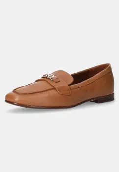 Aldo mocasini de piele JOANA femei, culoarea maro, cu toc plat, 13917700 imagine