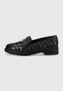 Aldo mocasini Haya femei, culoarea negru, cu toc plat imagine