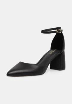 Aldo pantofi de piele JAN culoarea negru, cu toc drept, 13650122 imagine
