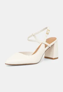 Aldo pantofi de piele LAURA culoarea bej, cu toc drept, cu toc deschis, 13985176 imagine