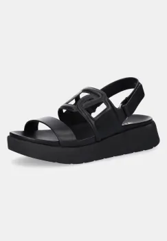 Aldo sandale de piele ONUVIA femei, culoarea negru, cu platforma, 13965198 imagine