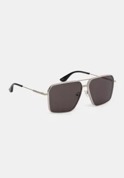 Alexander McQueen ochelari de soare barbati, culoarea argintiu, AM0500S imagine