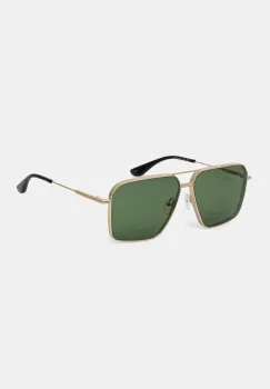 Alexander McQueen ochelari de soare barbati, culoarea auriu, AM0500S imagine