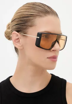 Alexander McQueen ochelari de soare culoarea negru, AM0524S imagine